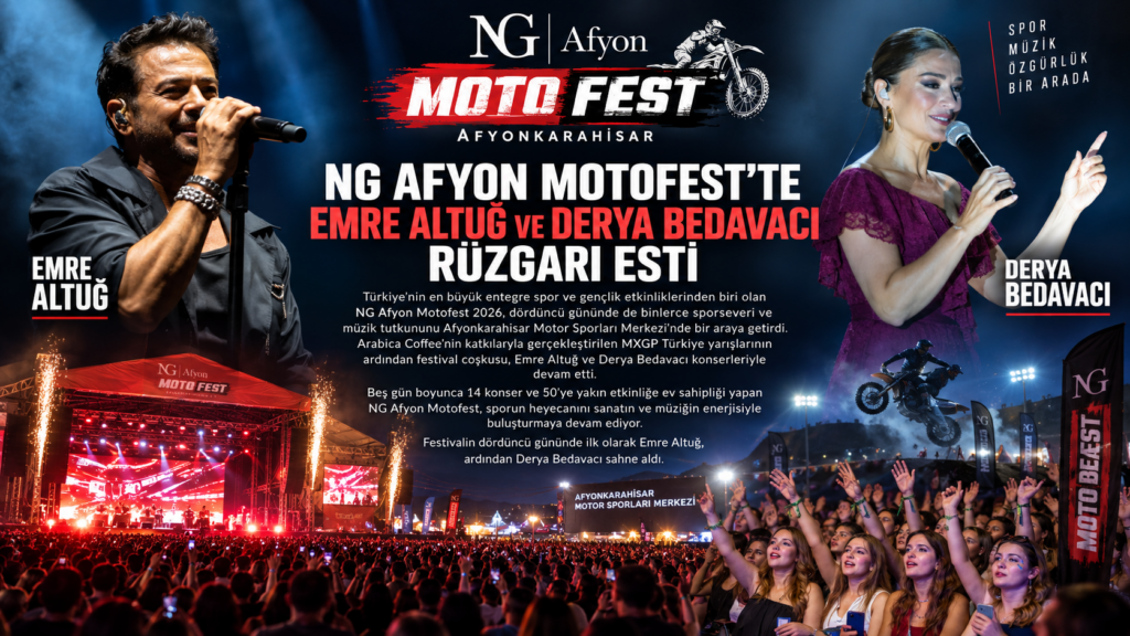 NG AFYON MOTOFEST’TE EMRE ALTUĞ VE DERYA BEDAVACI RÜZGARI ESTİ