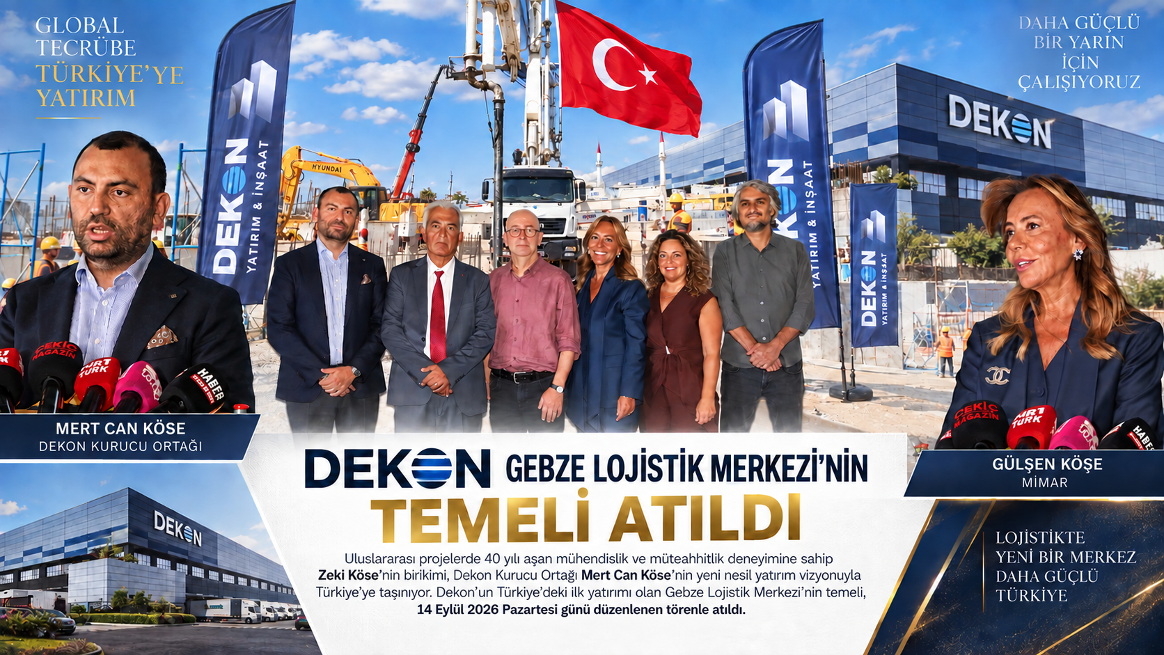 Dekon’un Türkiye’deki ilk yatırımı Gebze Lojistik Merkezi’nin temeli atıldı