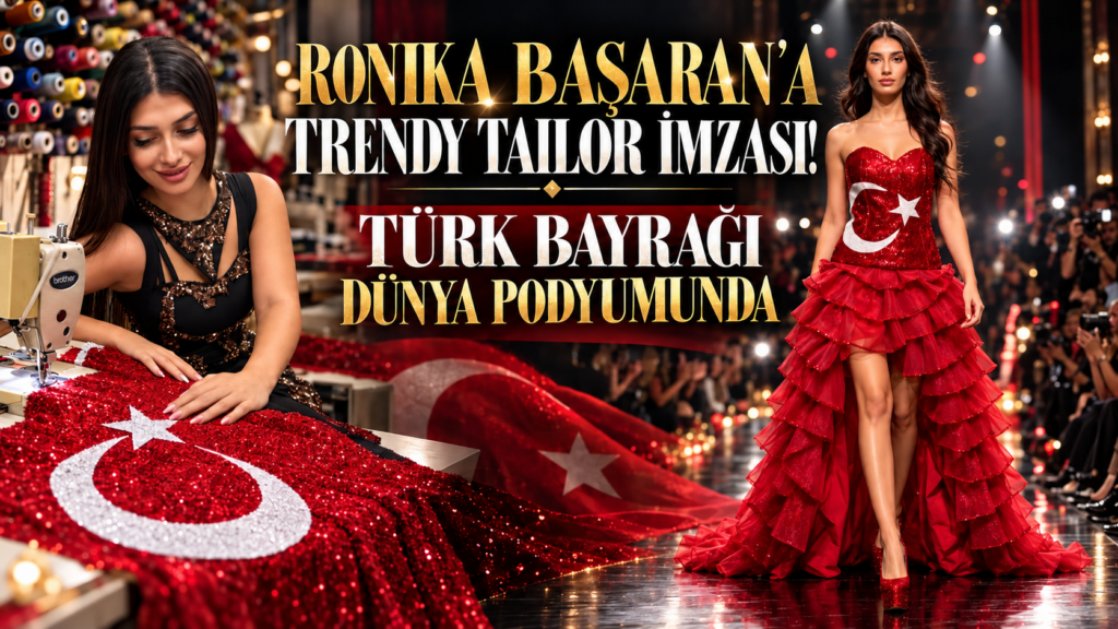 RONİKA BAŞARAN’A TRENDY TAILOR İMZASI! TÜRK BAYRAĞI DÜNYA PODYUMUNDA